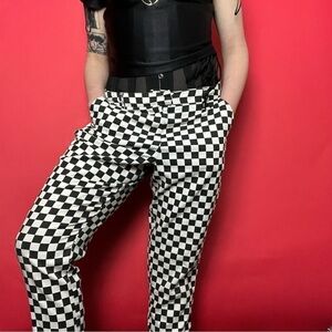 Checkerboard jeans 🖤🤍​​​​​​​​​​​​​​​​​​